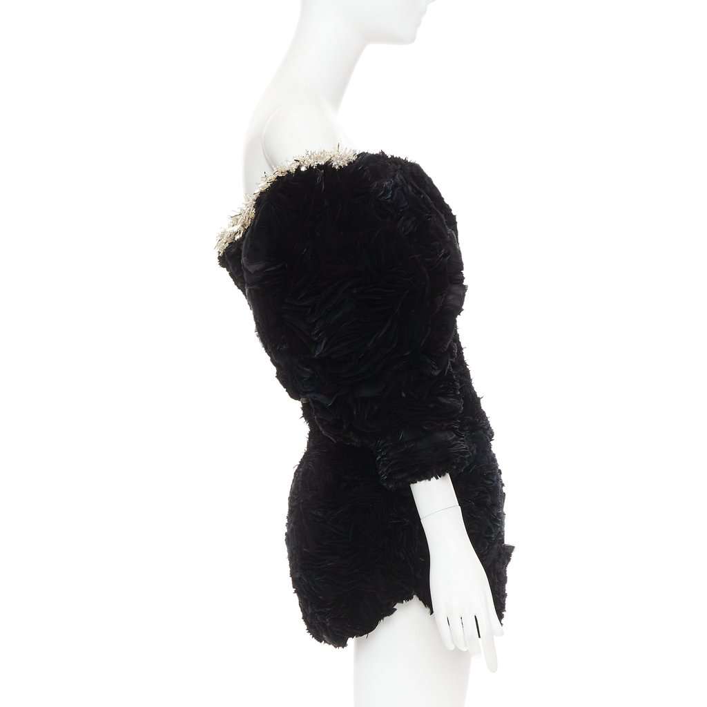 Alexandre Vauthier Black Fur Dress Black Fur Very good condition - Model View