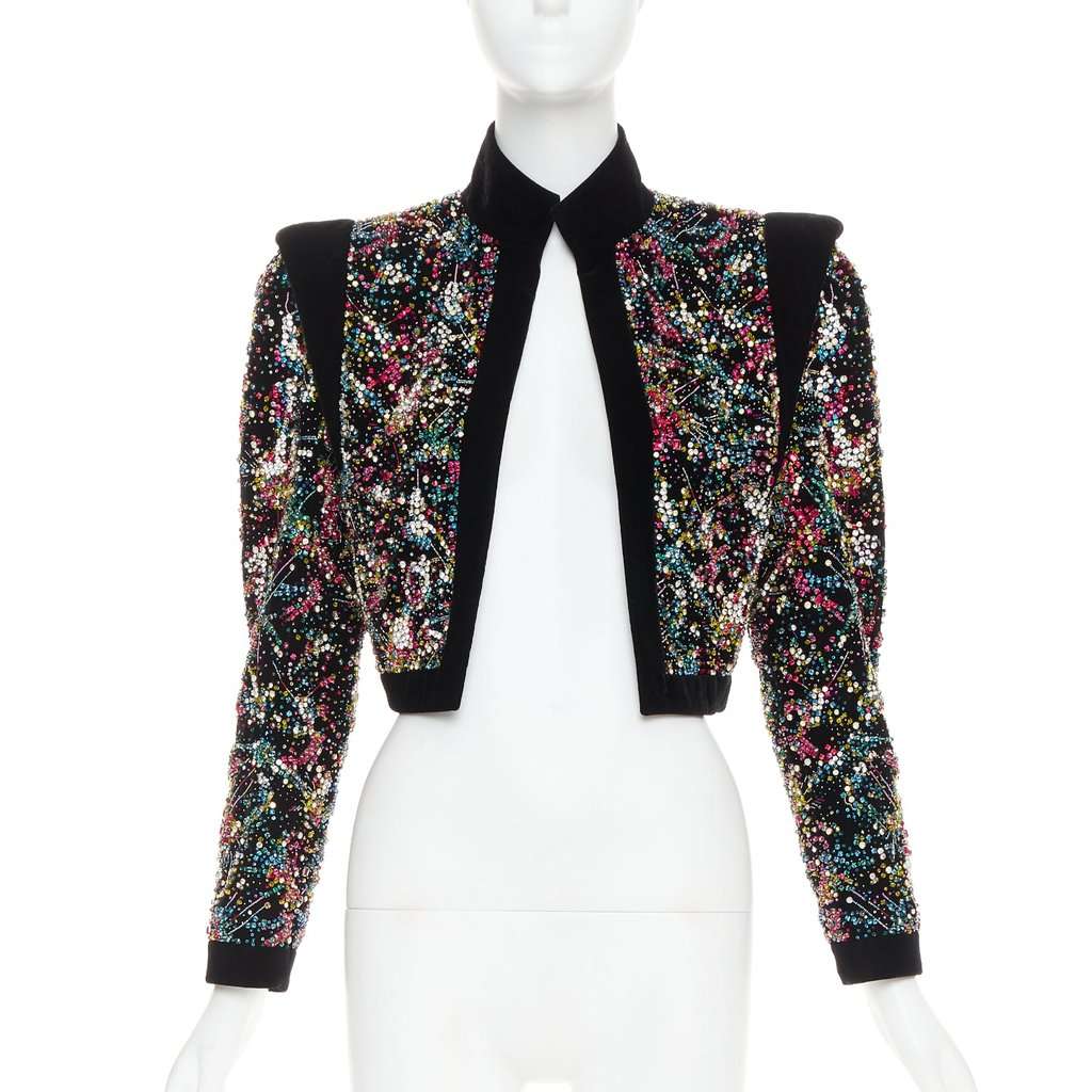 Alexandre Vauthier Black Velvet Jacket Black Velvet Very good condition - Front View