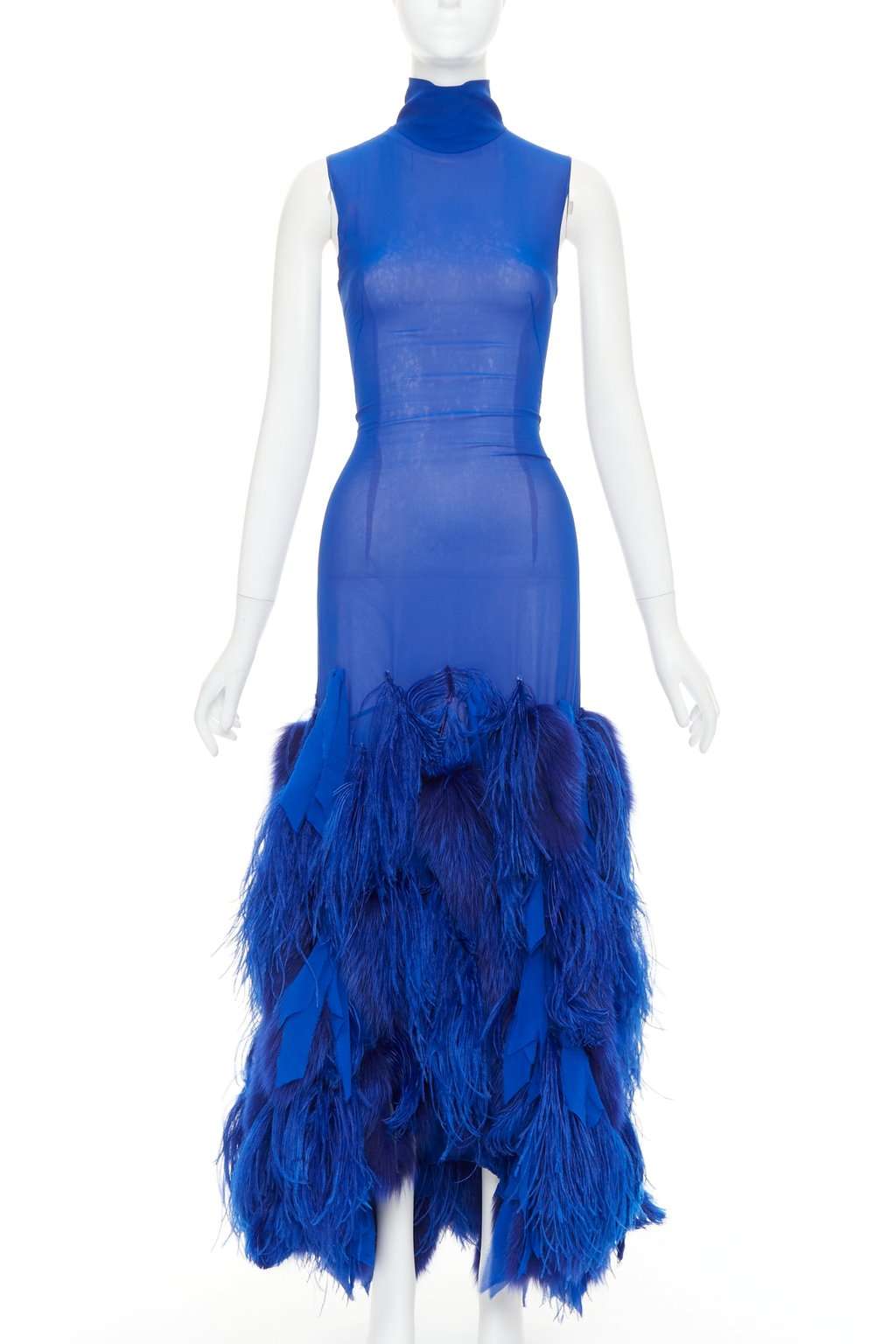 Alexandre Vauthier Blue Silk Dress Blue Silk Very good condition - Front View