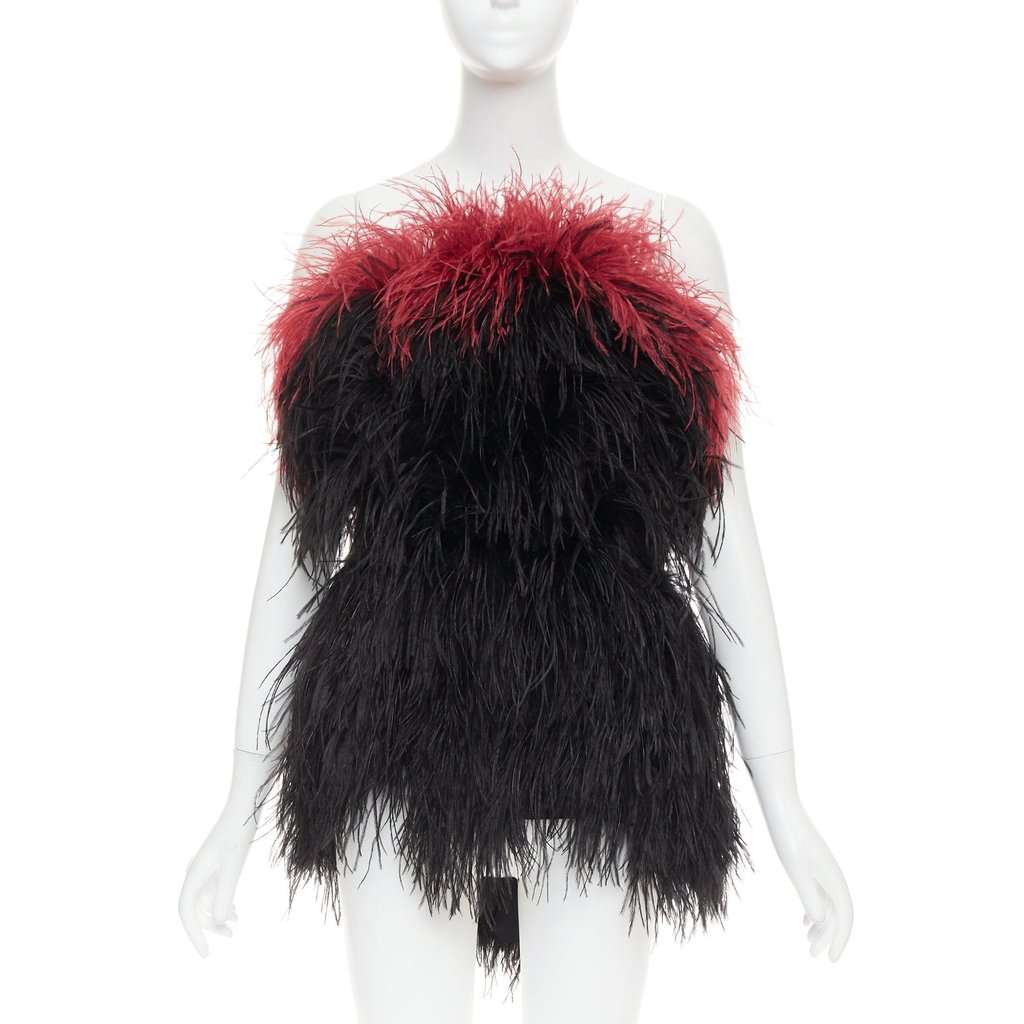 Alexandre Vauthier Black Fur Dress Black Fur Very good condition - Front View