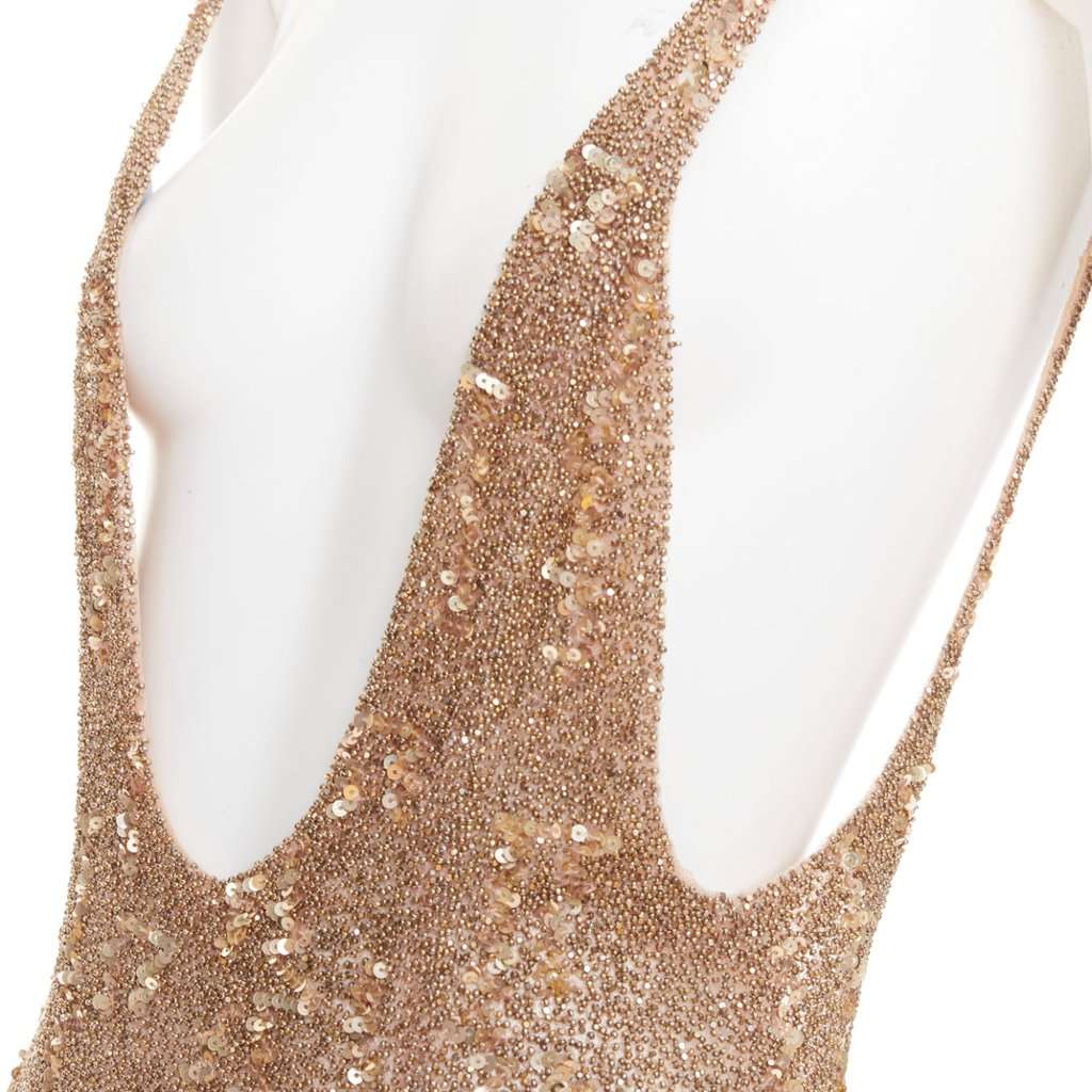 Alexandre Vauthier Gold Silk Dress Gold Silk Very good condition - Back View