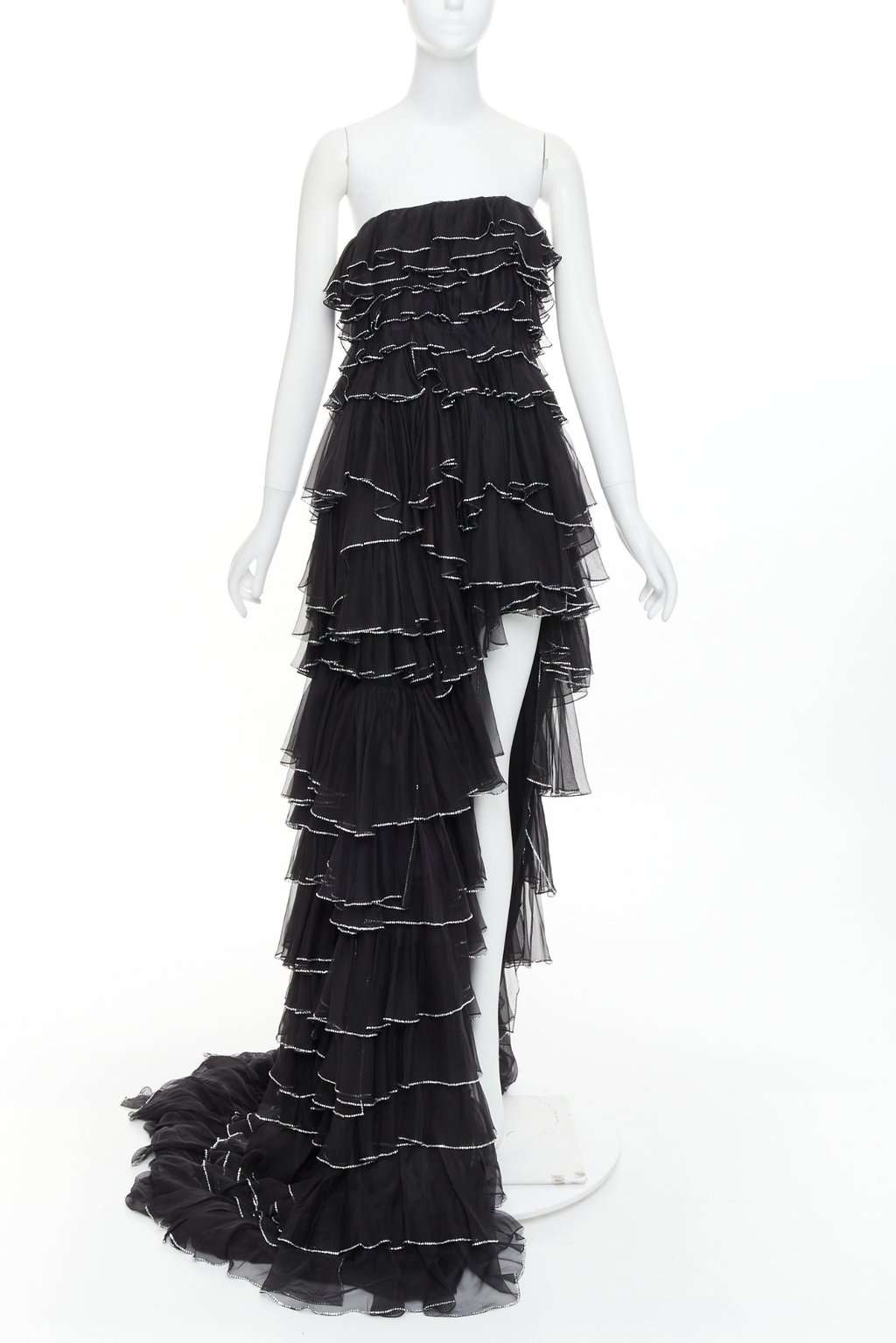 Alexandre Vauthier Black Silk Dress Black Silk Fair condition - Front View