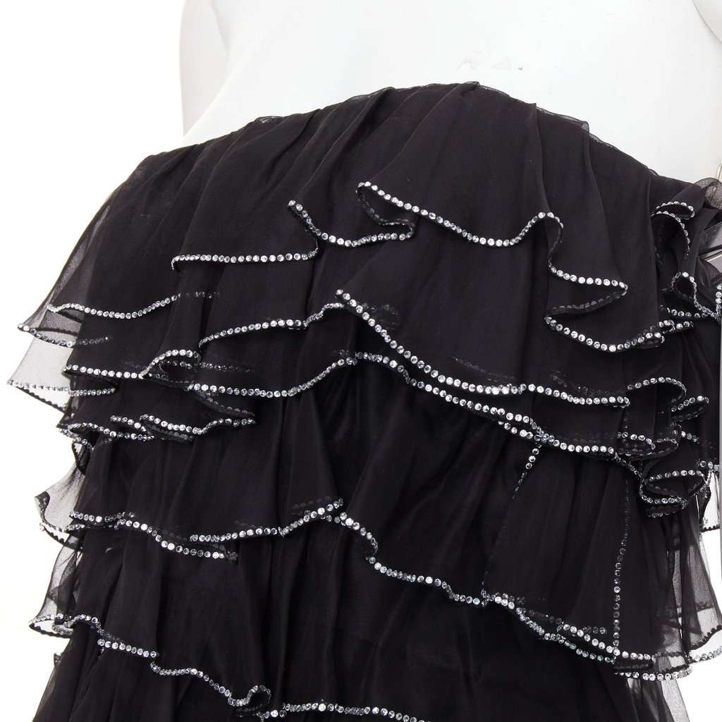 Alexandre Vauthier Black Silk Dress Black Silk Fair condition - Back View