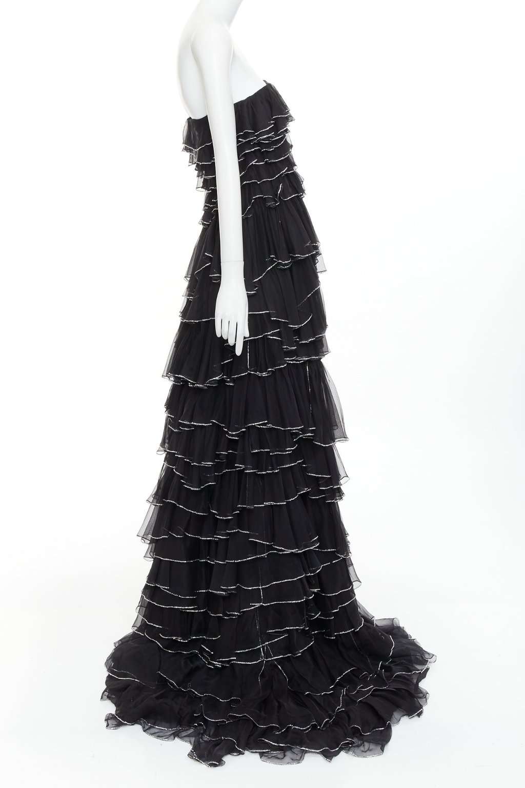 Alexandre Vauthier Black Silk Dress Black Silk Fair condition - Model View