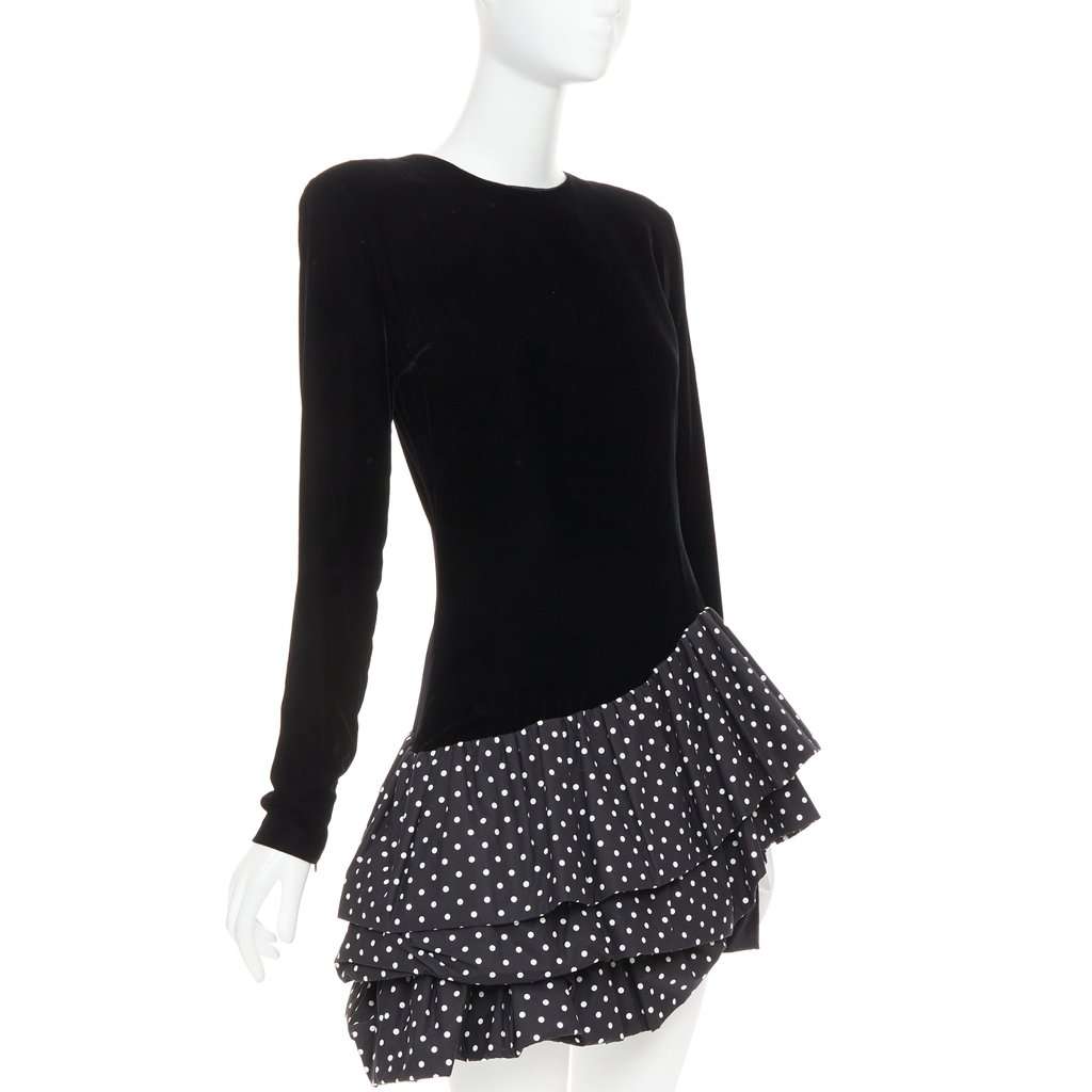 Alexandre Vauthier Black Velvet Dress Black Velvet Fair condition - Inside View