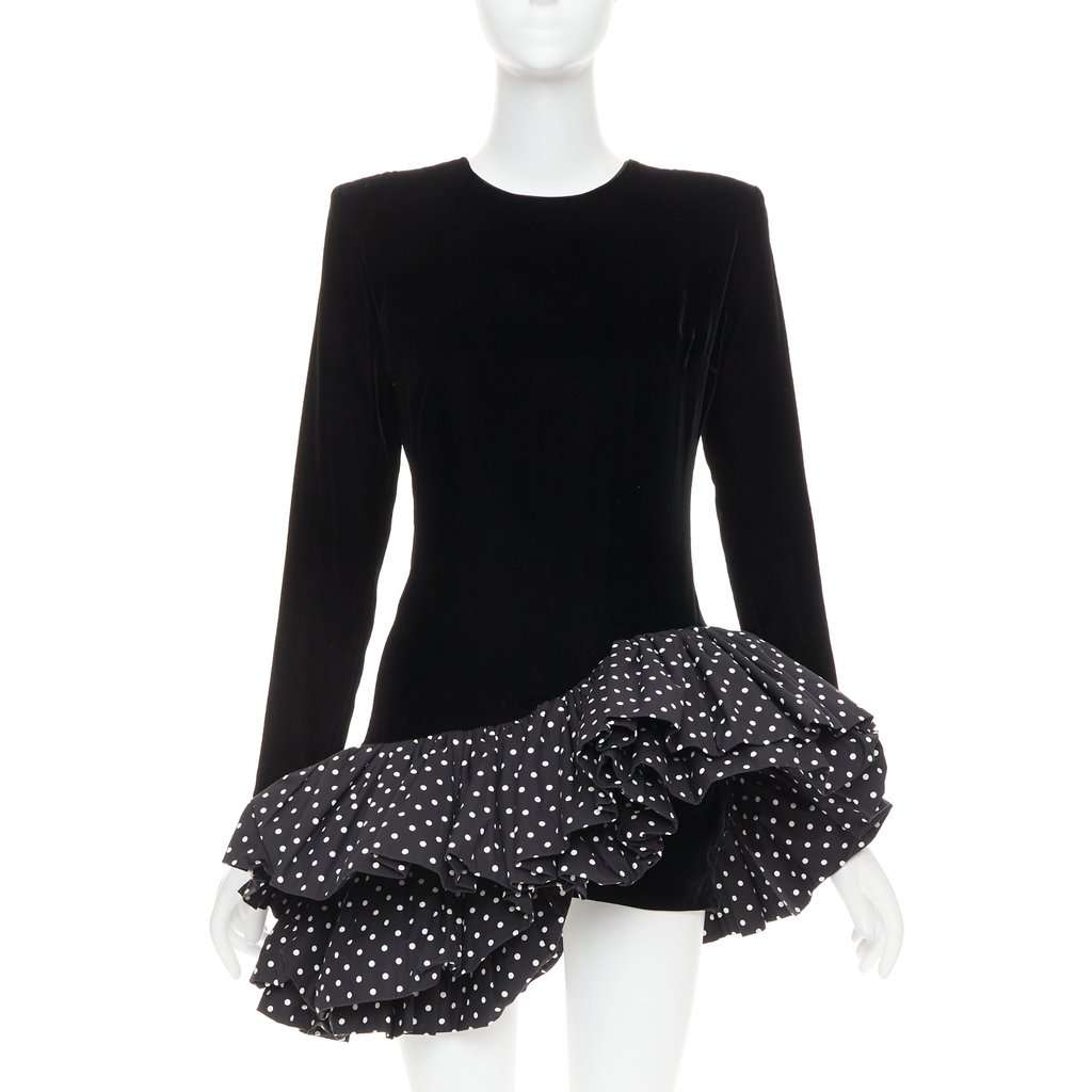 Alexandre Vauthier Black Velvet Dress Black Velvet Good condition - Front View
