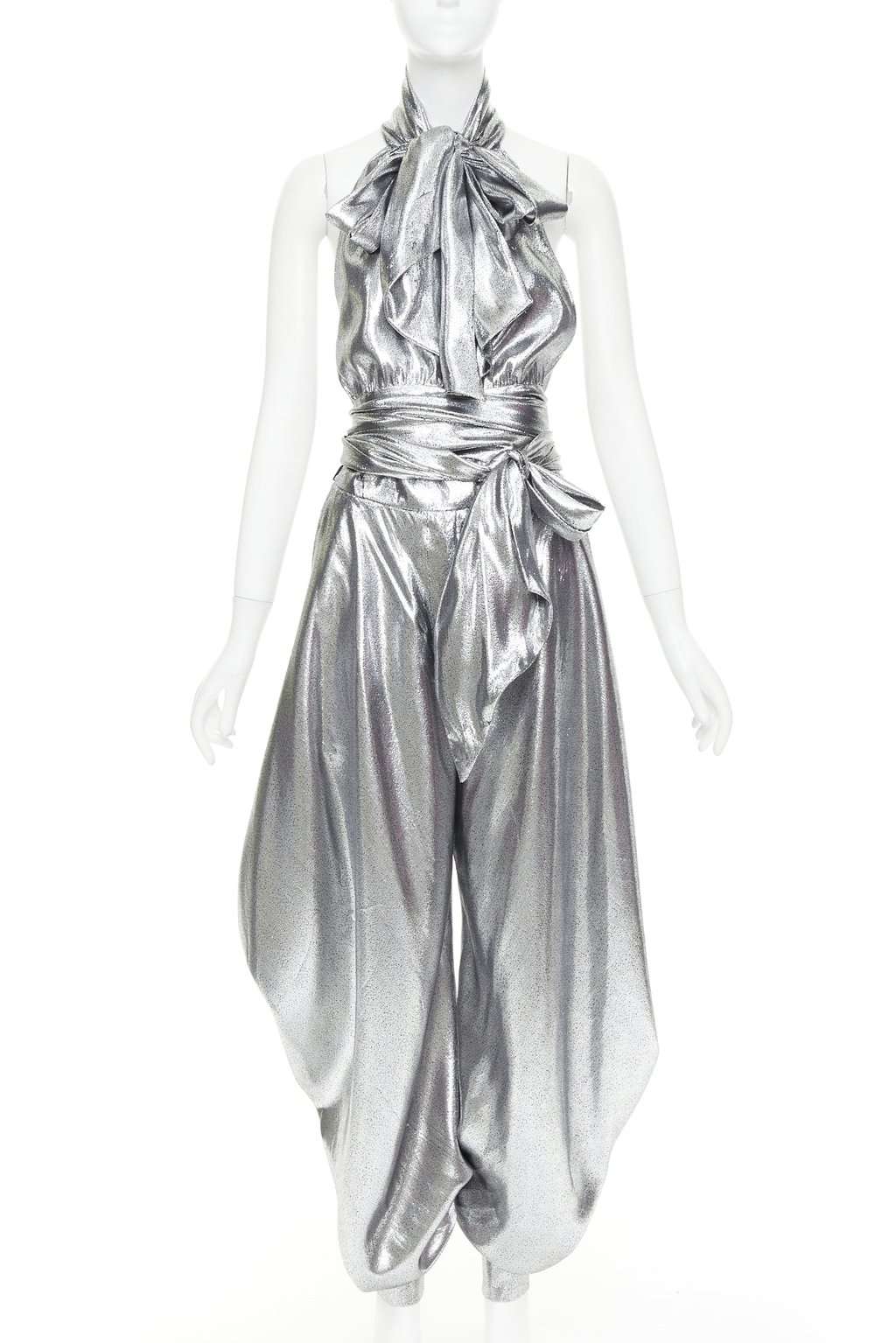 Alexandre Vauthier Silver Jumpsuit Silver Good condition - Front View