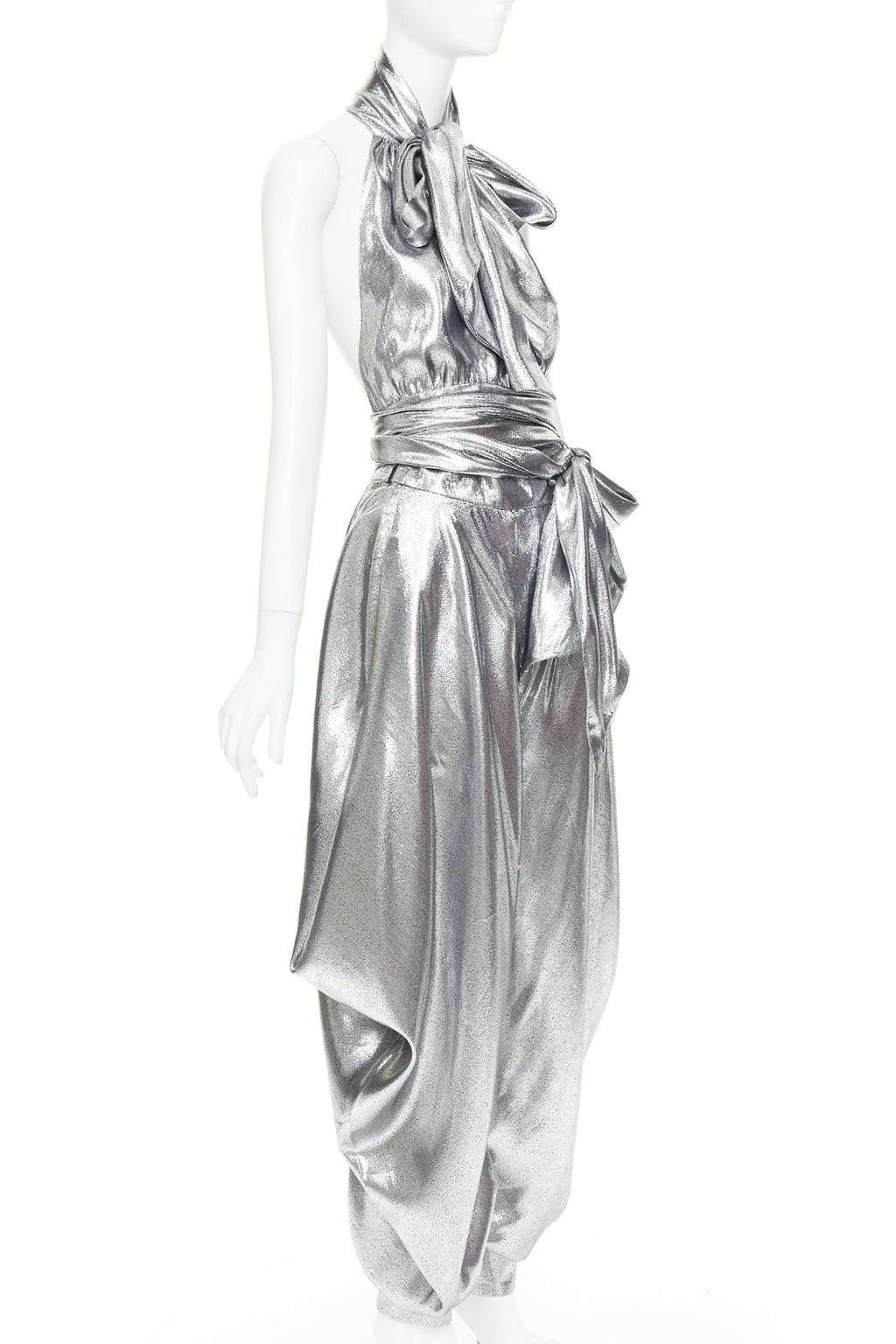 Alexandre Vauthier Silver Jumpsuit Silver Good condition - Back View