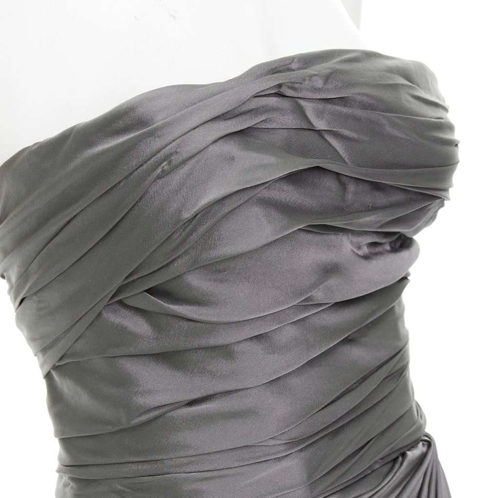 Alexandre Vauthier Grey Silk Top Grey Silk Good condition - Back View