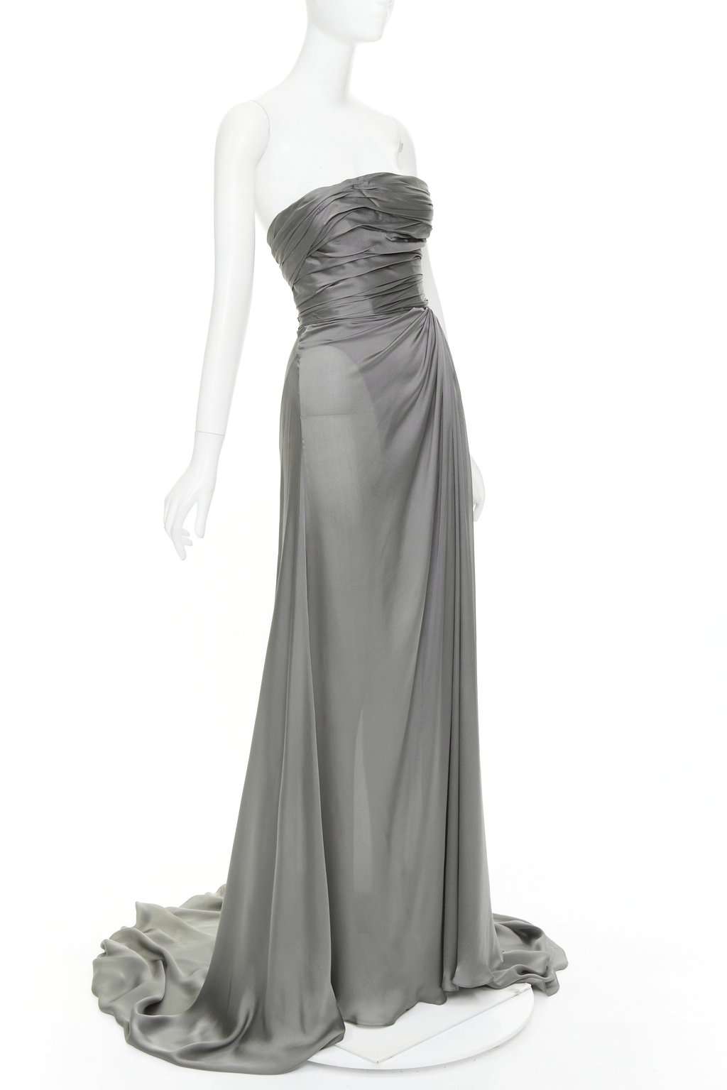 Alexandre Vauthier Grey Silk Top Grey Silk Good condition - Inside View