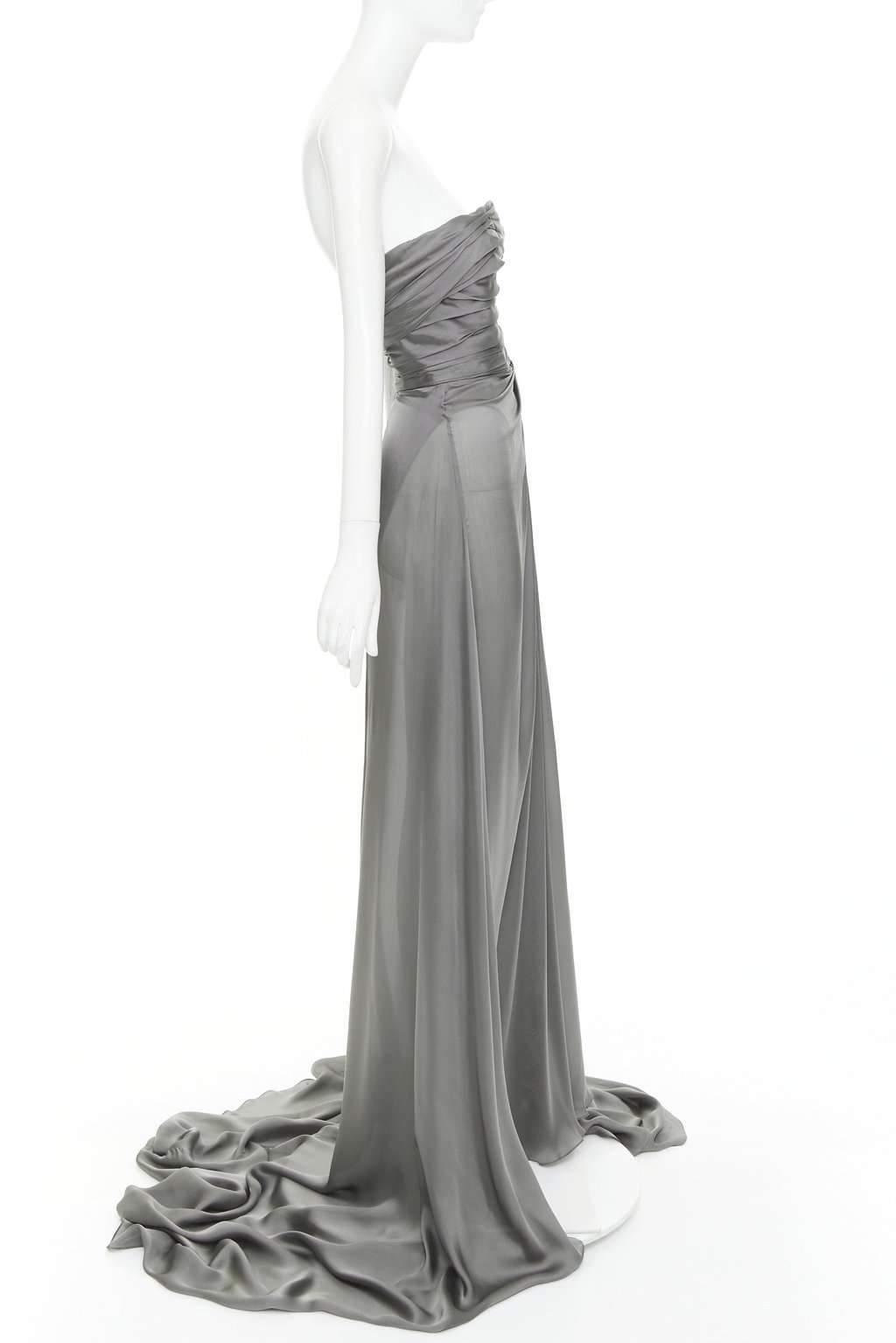 Alexandre Vauthier Grey Silk Top Grey Silk Good condition - Model View