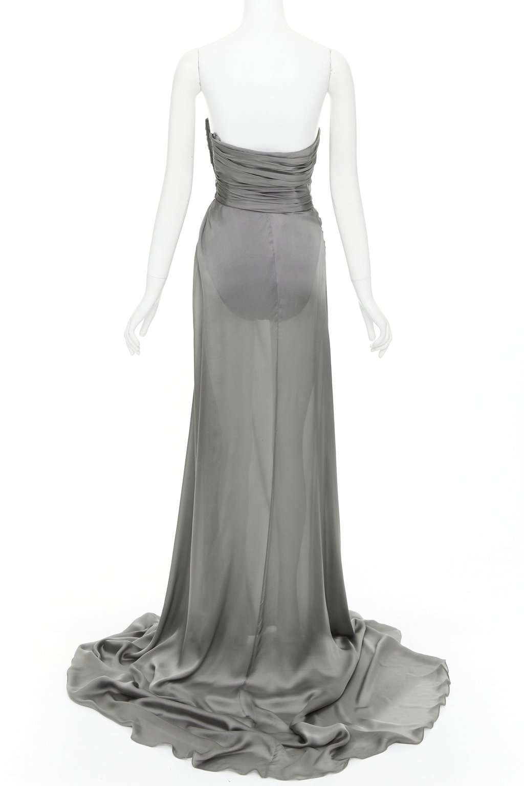 Alexandre Vauthier Grey Silk Top Grey Silk Good condition - Box View