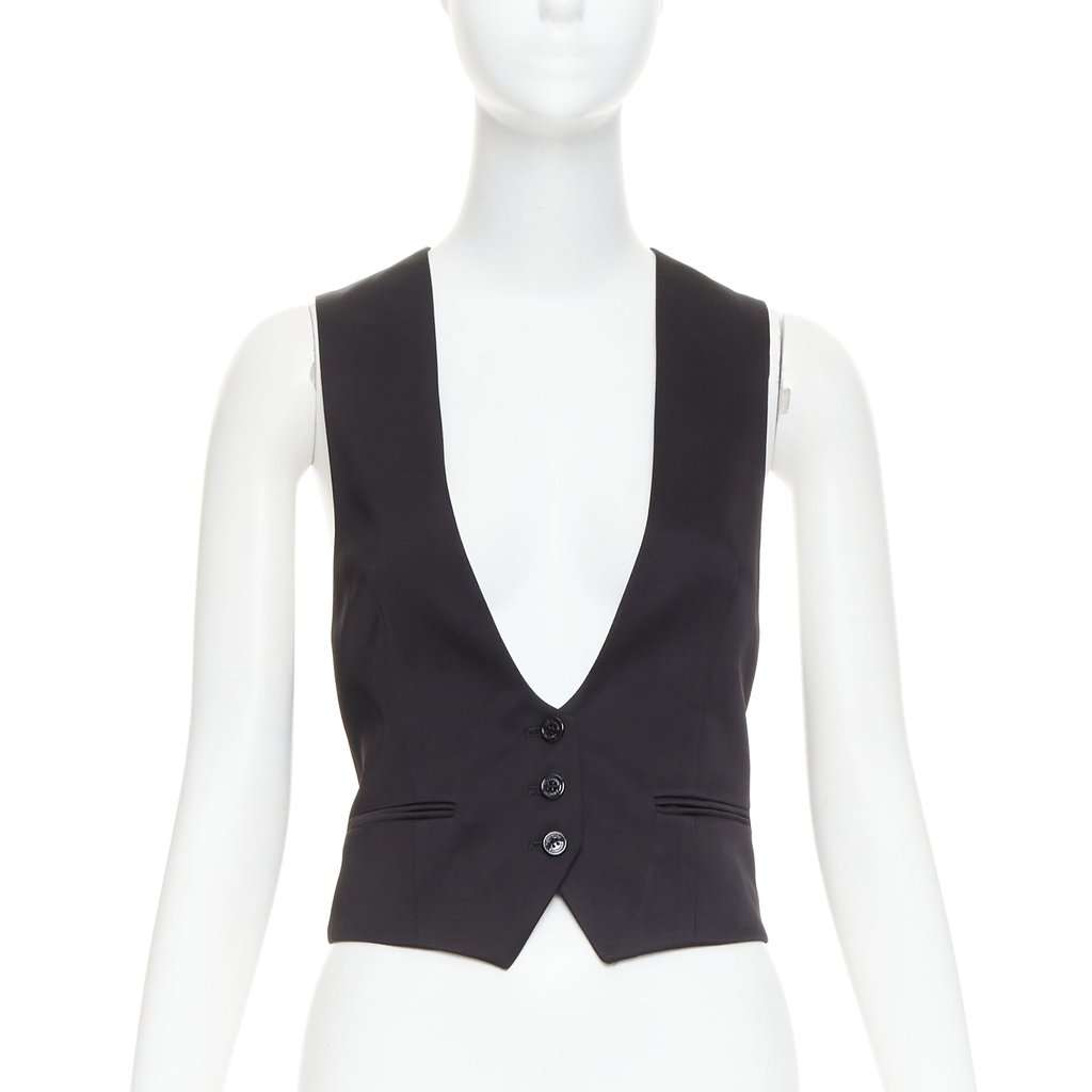 Alexandre Vauthier Black Silk Top Black Silk Very good condition - Front View