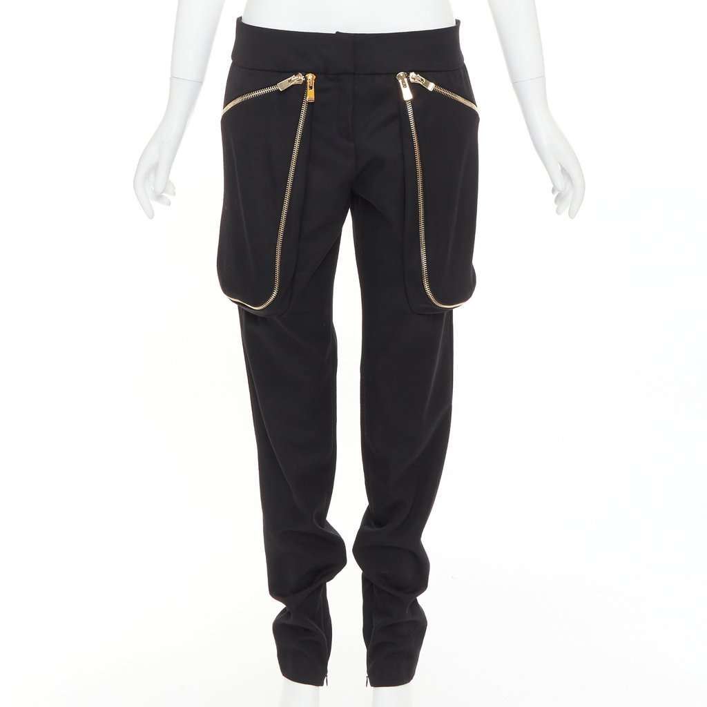 Alexandre Vauthier Black Cotton Trouser Black Cotton Very good condition - Front View