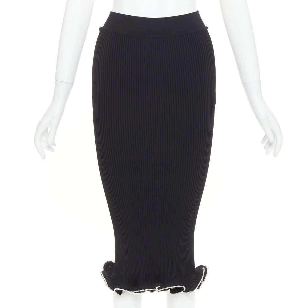 Alexandre Vauthier Black Polyester Skirt Black Polyester Very good condition - Front View
