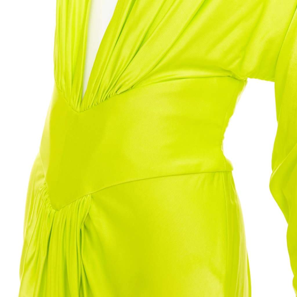Alexandre Vauthier Yellow Viscose Dress Yellow Viscose Fair condition - Back View