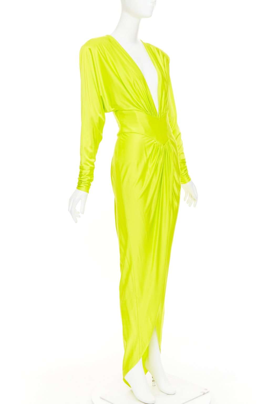 Alexandre Vauthier Yellow Viscose Dress Yellow Viscose Fair condition - Inside View