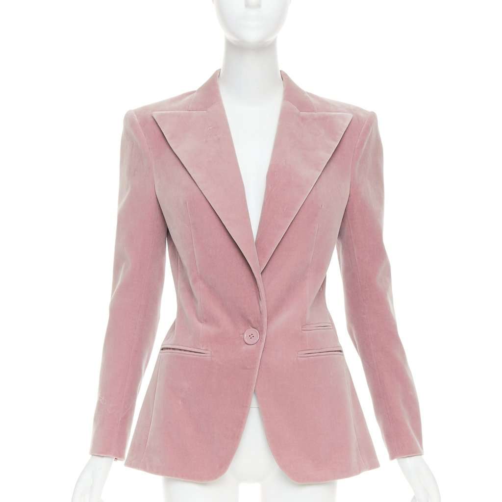Alexandre Vauthier Pink Velvet Jacket Pink Velvet Good condition - Front View