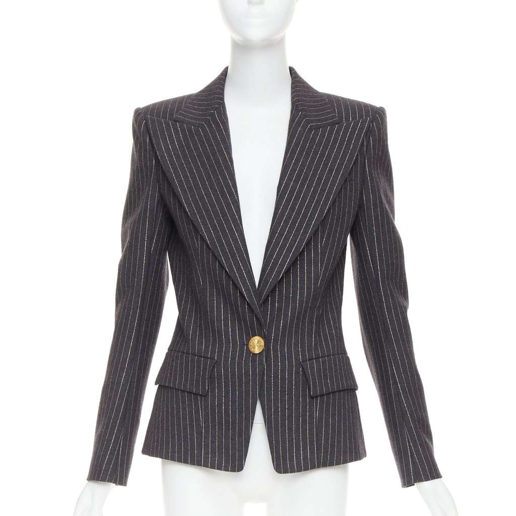 Alexandre Vauthier Grey Wool Jacket Grey Wool Very good condition - Front View