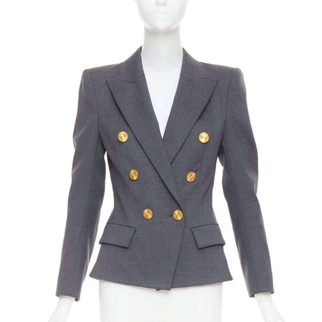 Alexandre Vauthier Grey Wool Jacket Grey Wool Very good condition - Front View