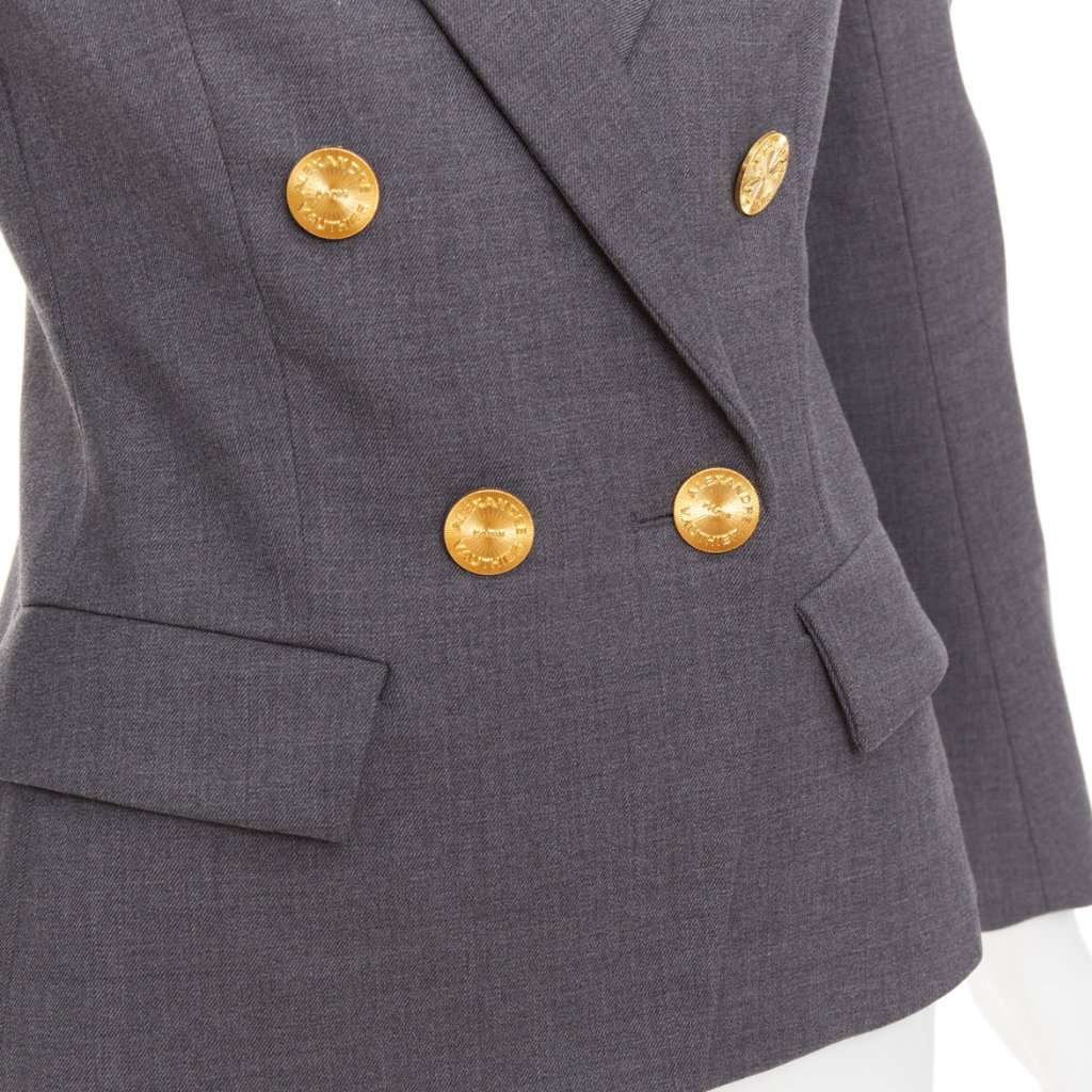 Alexandre Vauthier Grey Wool Jacket Grey Wool Very good condition - Back View