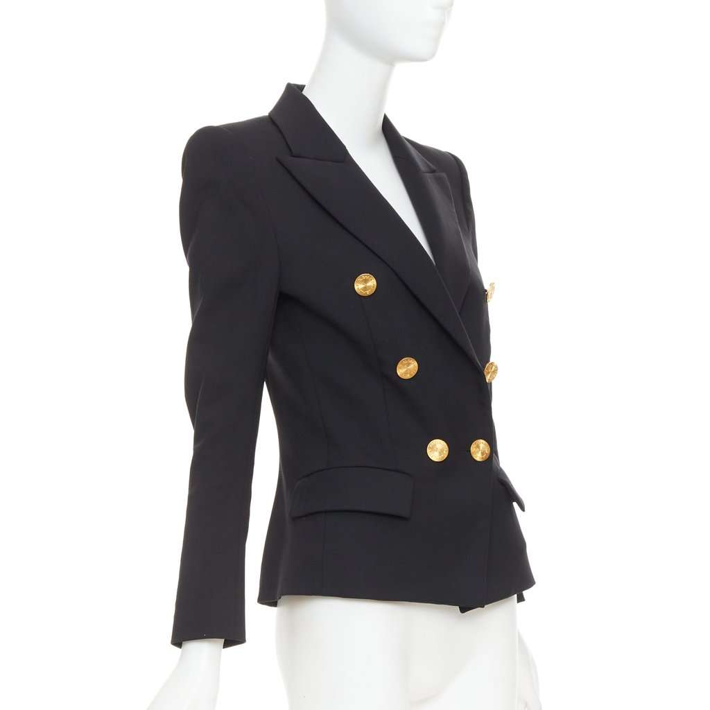 Alexandre Vauthier Black Wool Jacket Black Wool Very good condition - Model View