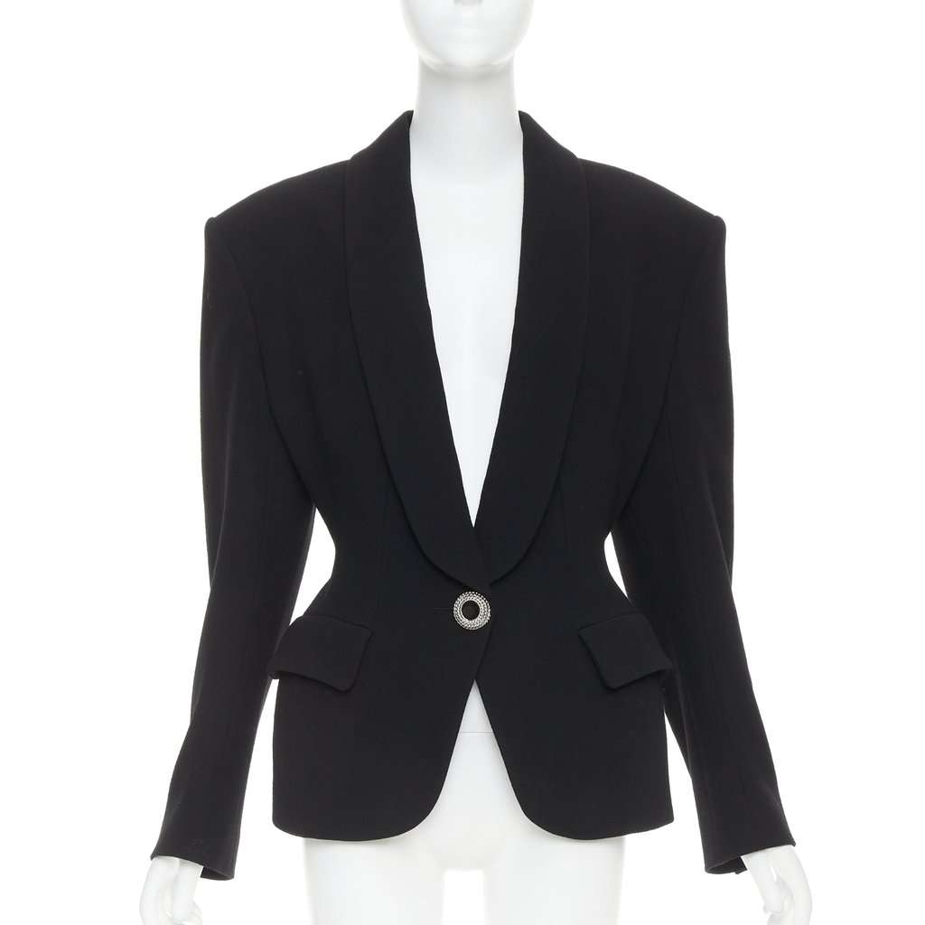 Alexandre Vauthier Black Wool Jacket Black Wool Very good condition - Front View