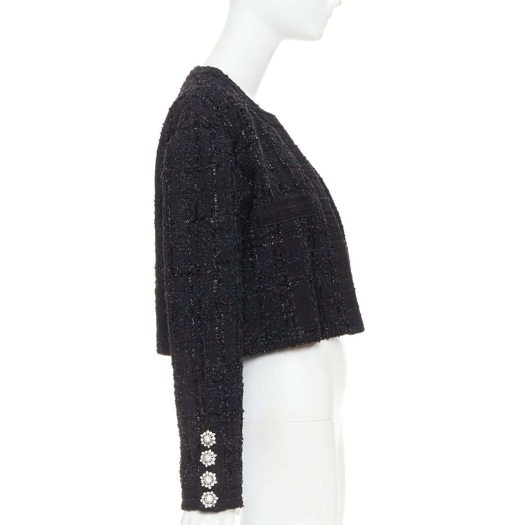Alexandre Vauthier Black Tweed Jacket Black Tweed Very good condition - Model View