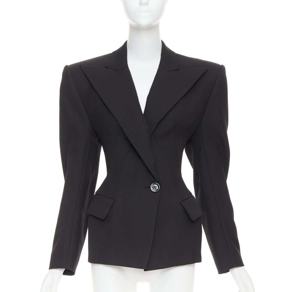 Alexandre Vauthier Black Polyester Jacket Black Polyester Very good condition - Front View