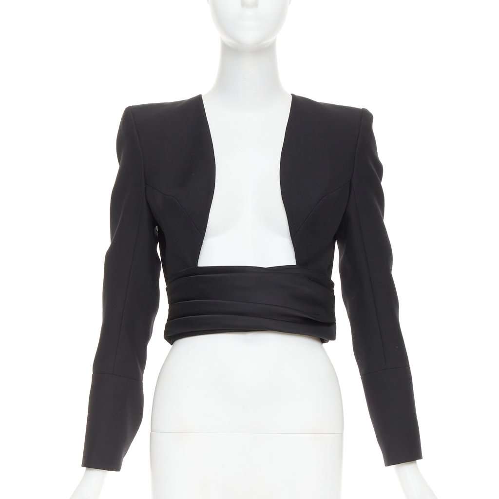 Alexandre Vauthier Black Wool Jacket Black Wool Very good condition - Front View