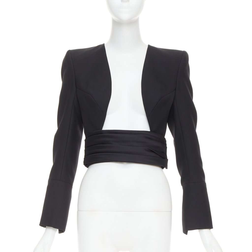 Alexandre Vauthier Black Wool Jacket Black Wool Very good condition - Front View