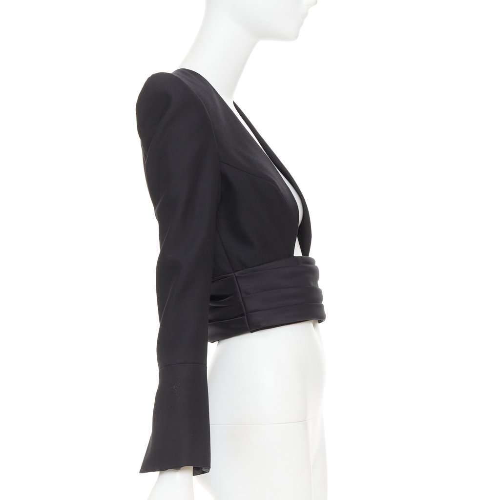 Alexandre Vauthier Black Wool Jacket Black Wool Very good condition - Model View