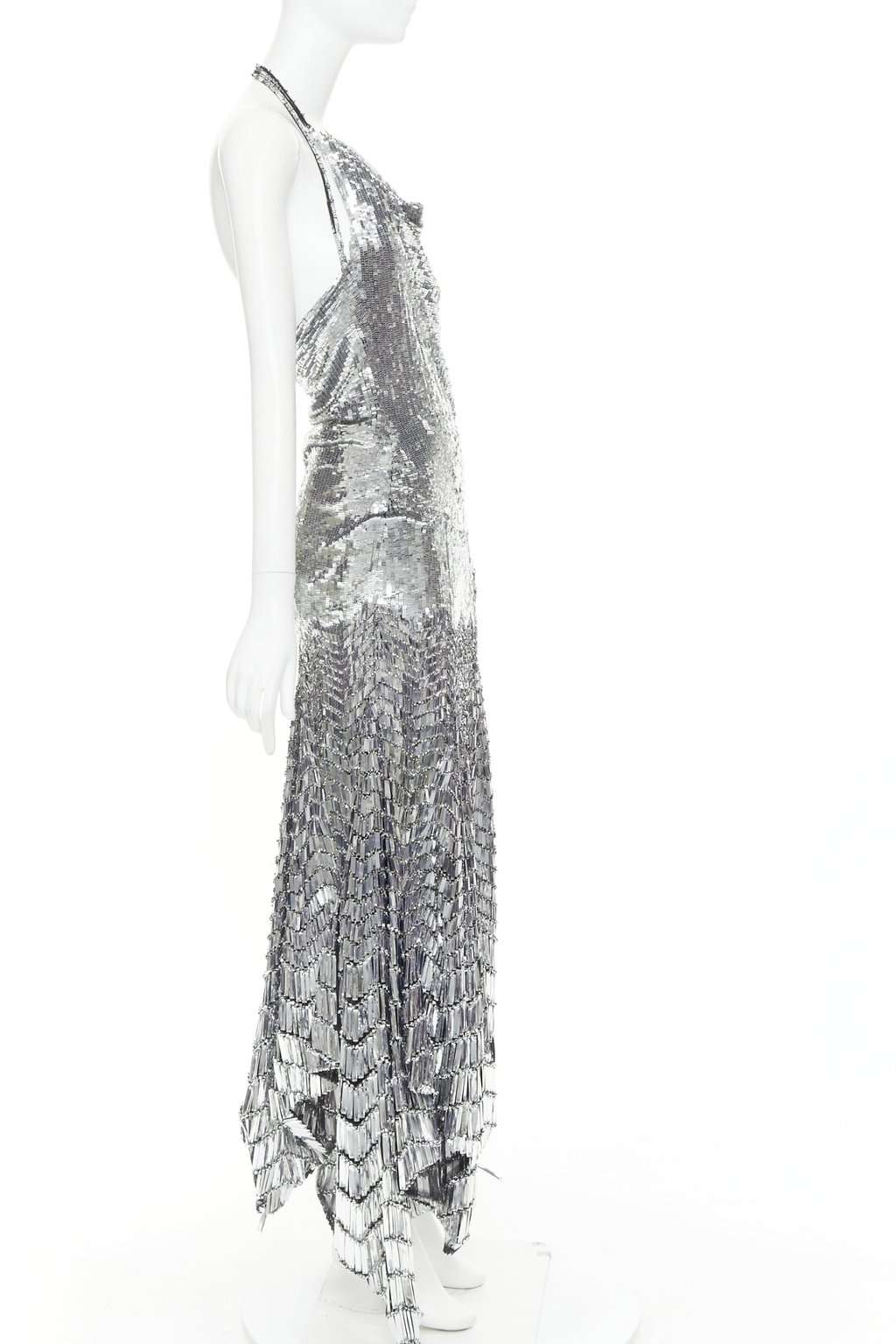 Alexandre Vauthier Silver Dress Silver Fair condition - Model View