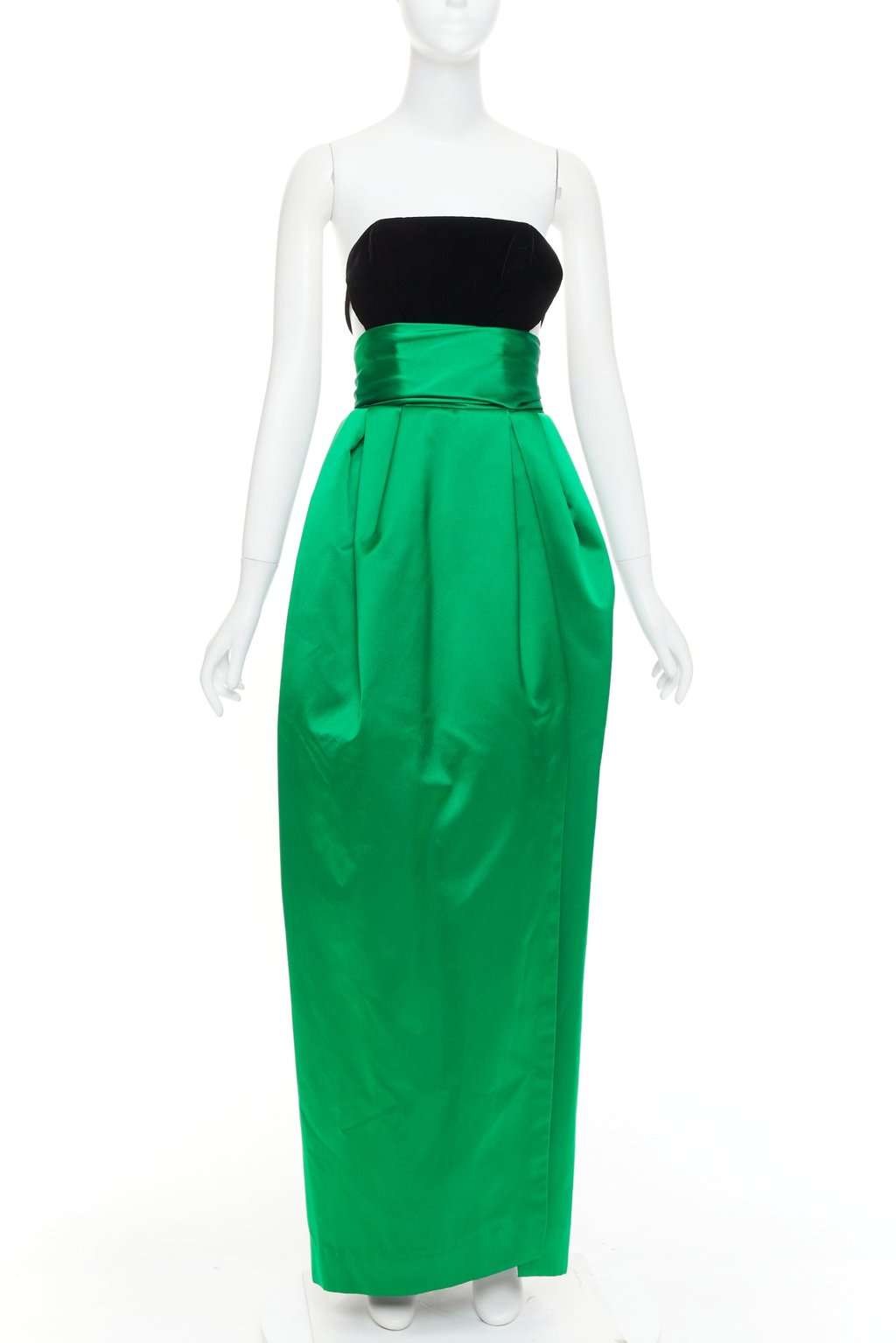 Alexandre Vauthier Green Silk Dress Green Silk Very good condition - Front View