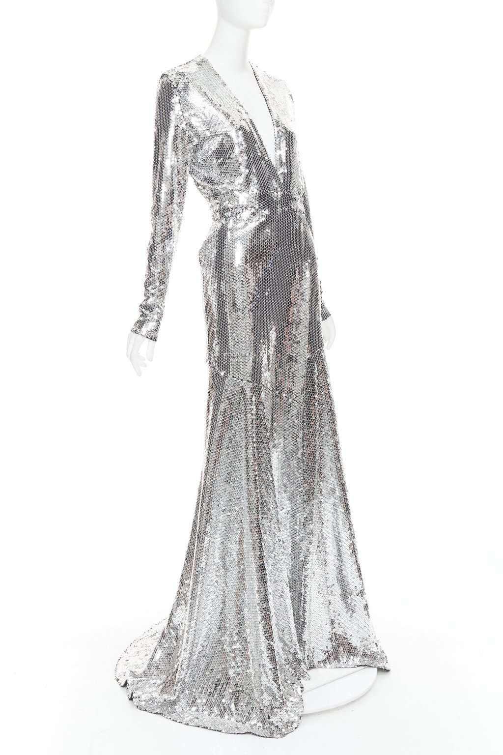 Alexandre Vauthier Silver Dress Silver Very good condition - Front View