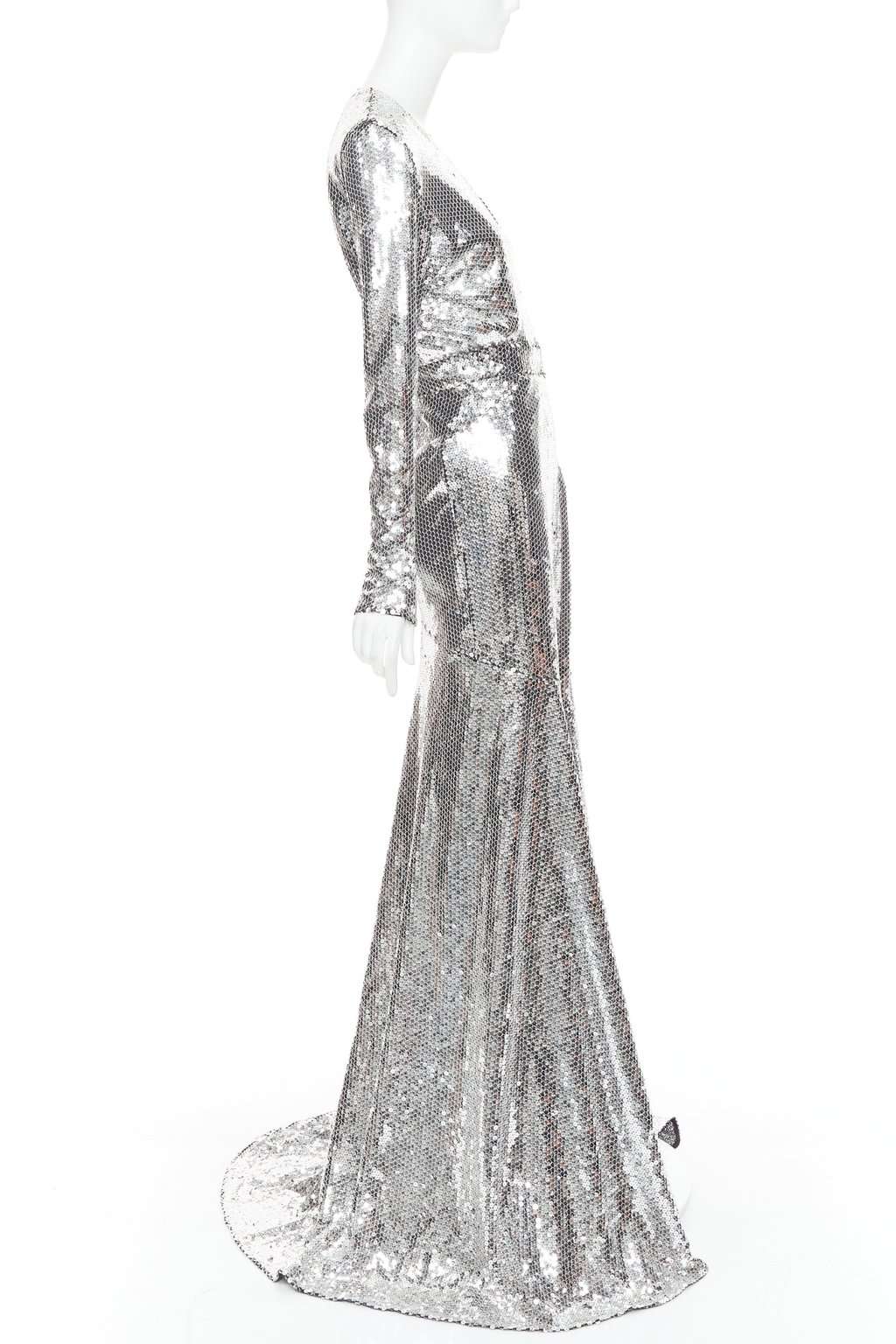 Alexandre Vauthier Silver Dress Silver Very good condition - Model View