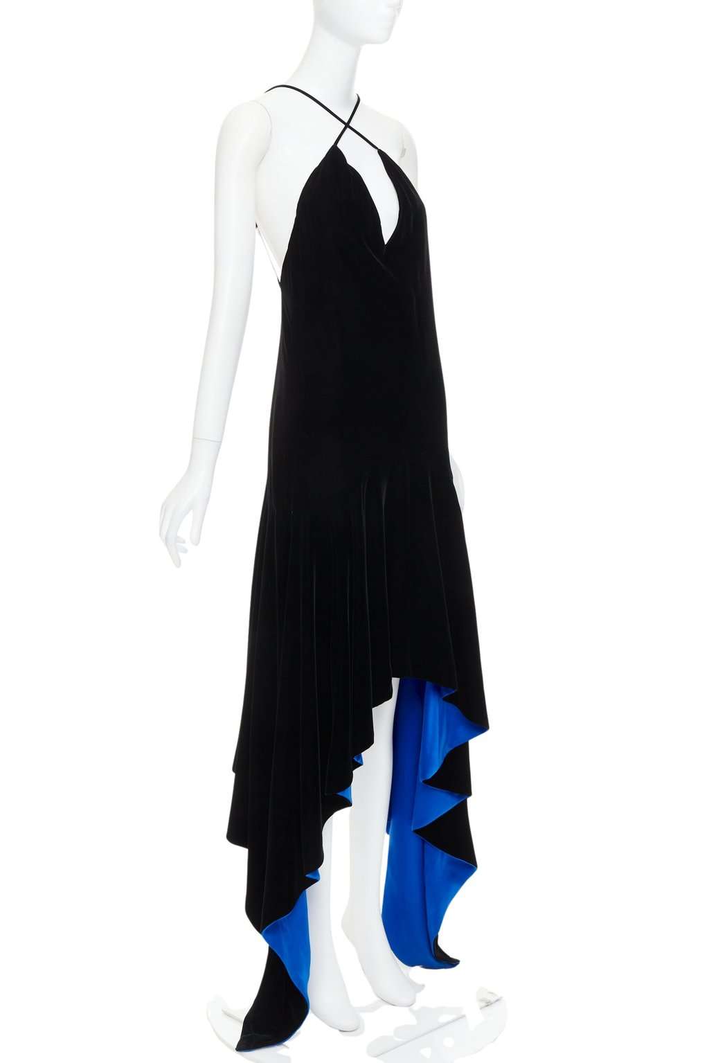 Alexandre Vauthier Black Velvet Dress Black Velvet Very good condition - Front View