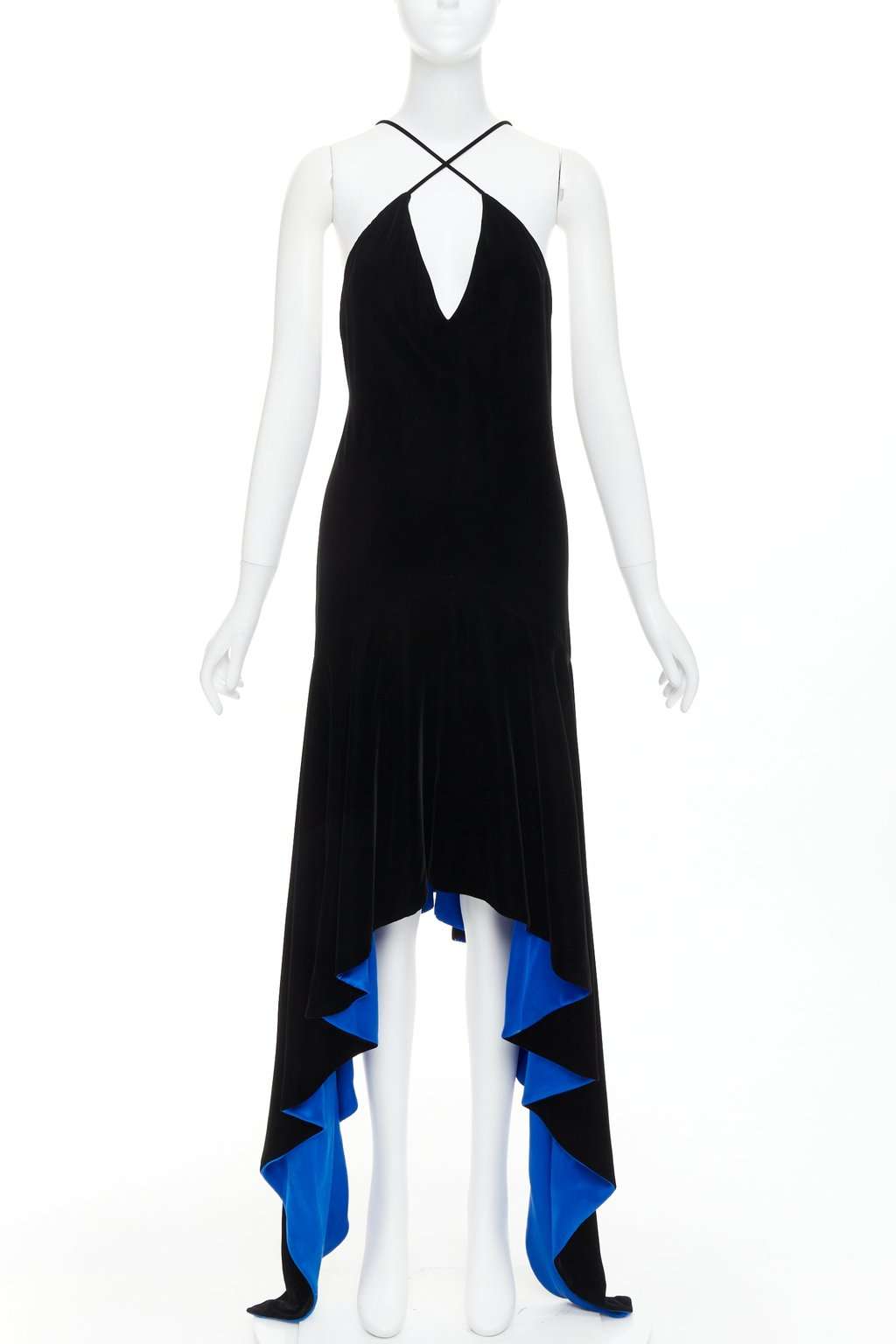 Alexandre Vauthier Black Velvet Dress Black Velvet Very good condition - Back View