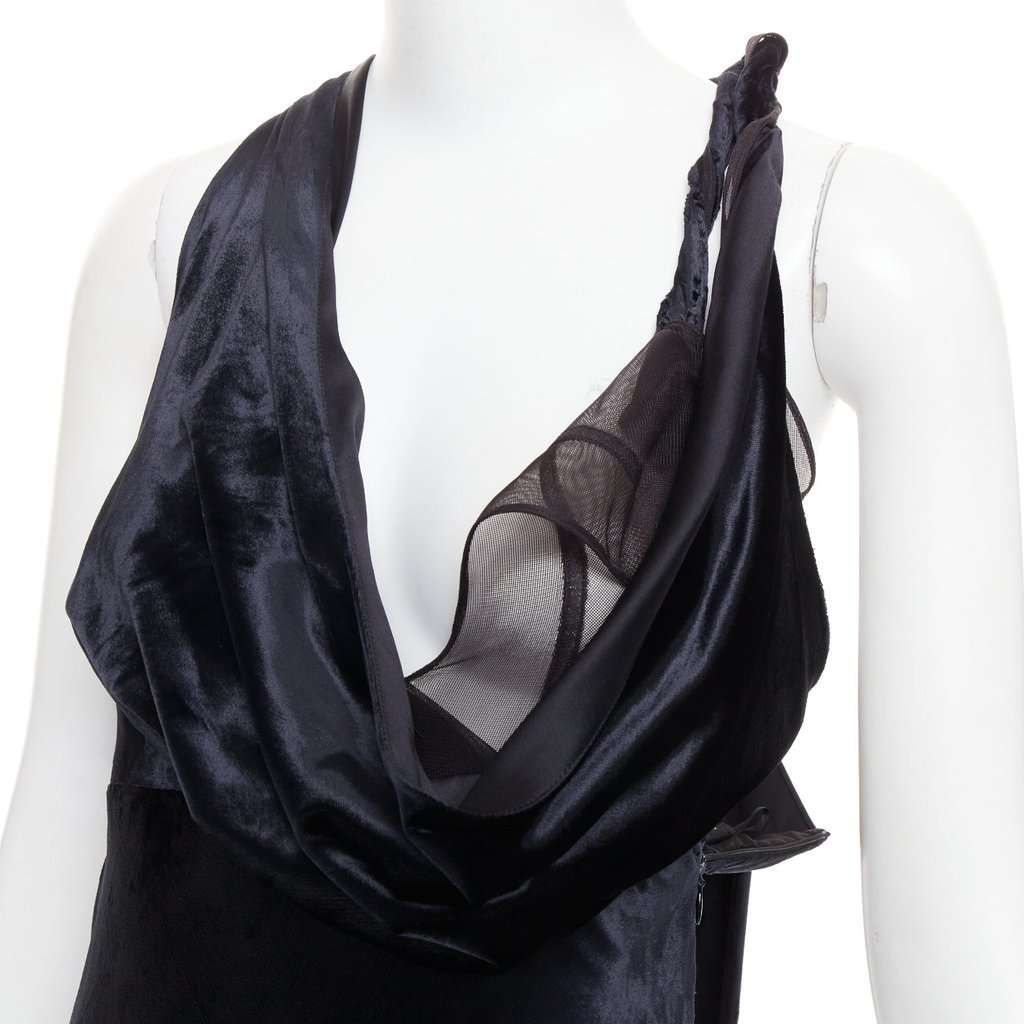 Alexandre Vauthier Black Velvet Dress Black Velvet Fair condition - Back View