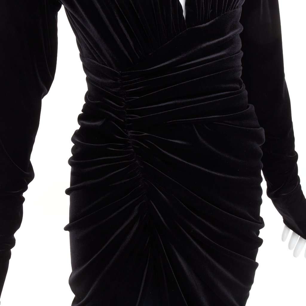 Alexandre Vauthier Black Velvet Dress Black Velvet Very good condition - Back View