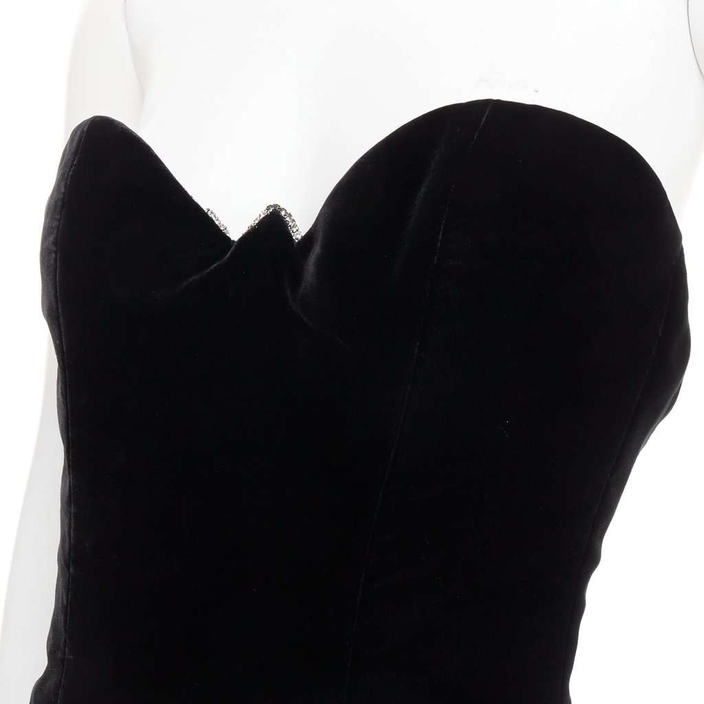 Alexandre Vauthier Black Velvet Dress Black Velvet Very good condition - Back View