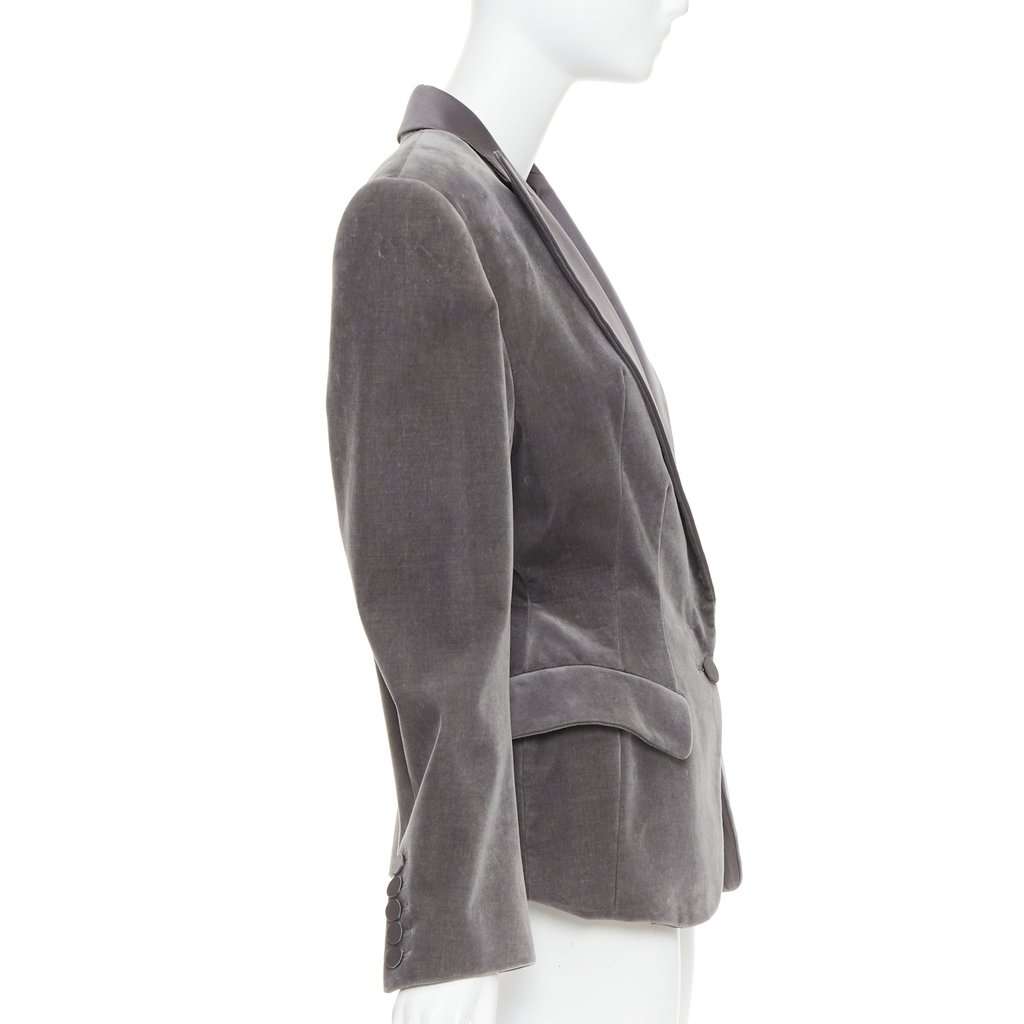 Alexandre Vauthier Grey Velvet Jacket Grey Velvet Very good condition - Box View