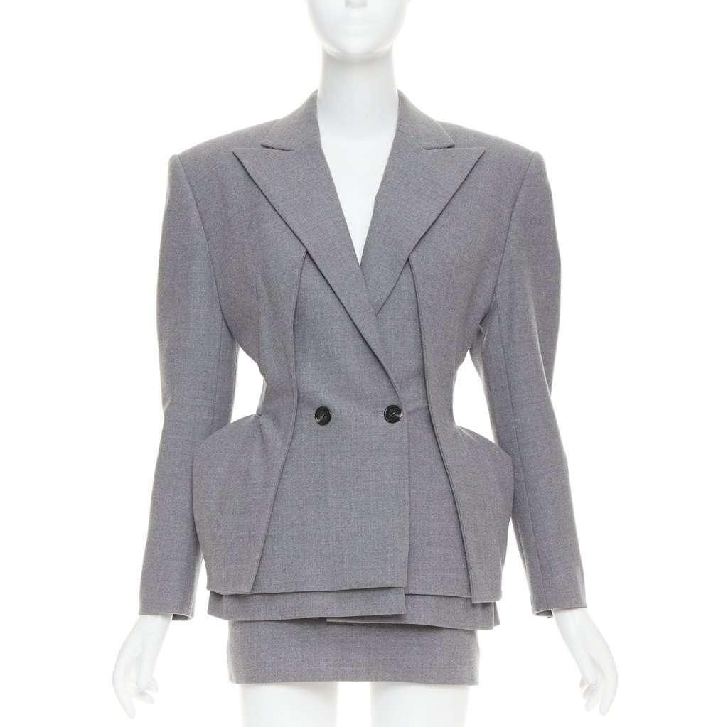 Alexandre Vauthier Grey Wool Jacket Grey Wool Very good condition - Front View