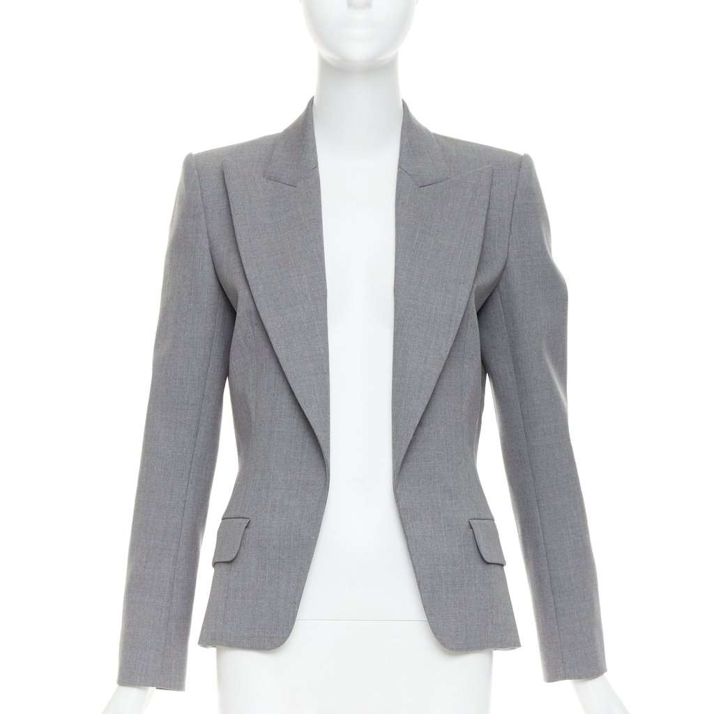 Alexandre Vauthier Grey Wool Jacket Grey Wool Very good condition - Front View