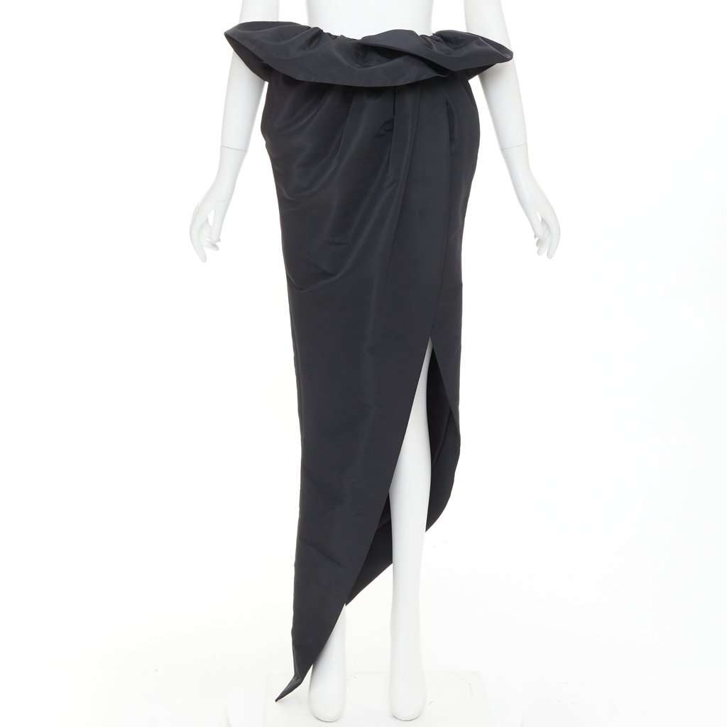 Alexandre Vauthier Black Silk Skirt Black Silk Very good condition - Front View