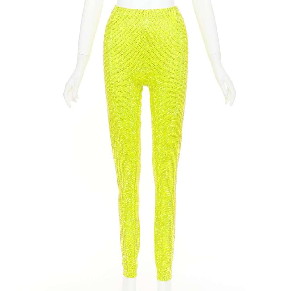 Alexandre Vauthier Yellow Viscose Trouser Yellow Viscose Very good condition - Front View