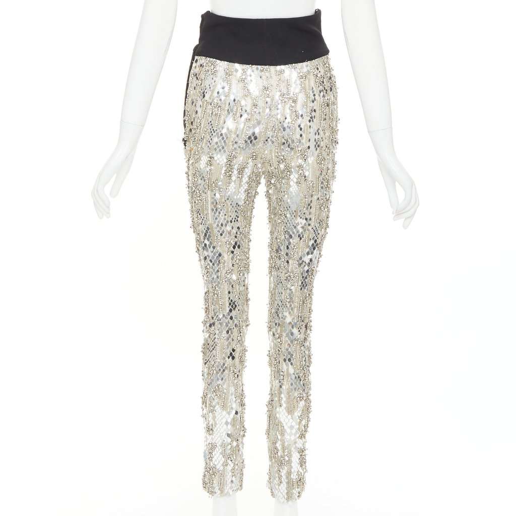 Alexandre Vauthier Silver Trouser Silver Fair condition - Box View