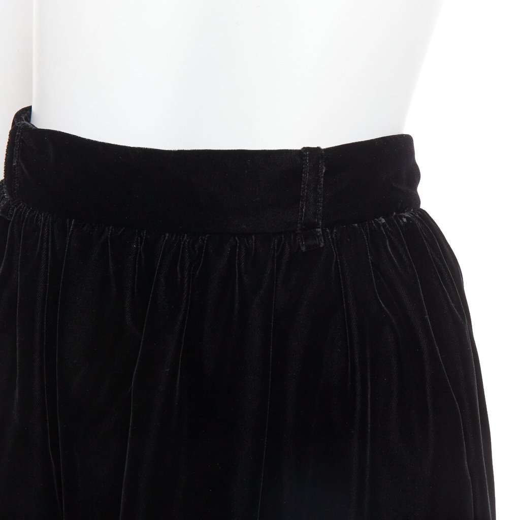 Alexandre Vauthier Black Velvet Skirt Black Velvet Very good condition - Back View