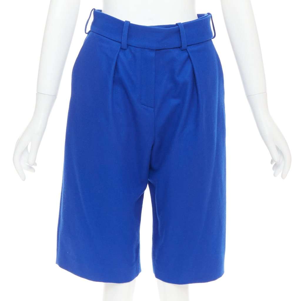 Alexandre Vauthier Blue Wool Shorts Blue Wool Very good condition - Front View