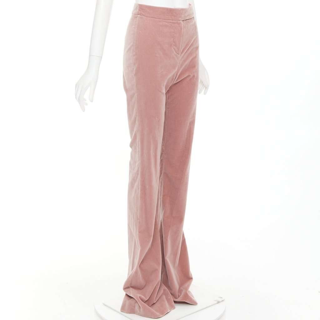 Alexandre Vauthier Pink Velvet Trouser Pink Velvet Good condition - Front View